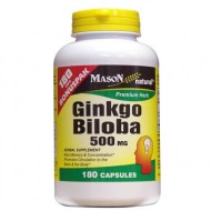 Mason Vitamins Ginkgo Biloba 500mg Capsules 180 Ct