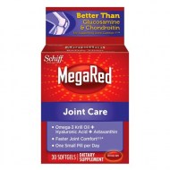 MegaRed Joint Care 30 softgels - Omega 3 Krill Oil Hyaluronic Acid and Astaxanthin Supplement