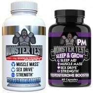 Monster Test Testosterone Booster - Monster PM Sleep Aid for Men (2-Pack)