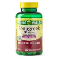 Spring Valley Fenugreek Dietary Supplement Capsules 610 mg 100 Ct